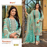 PURE NATURAL CRAPE PRINTED EMBROIDERED SUIT